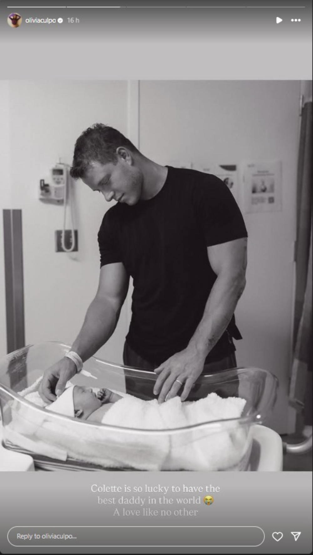 Christian McCaffrey with newborn daughter