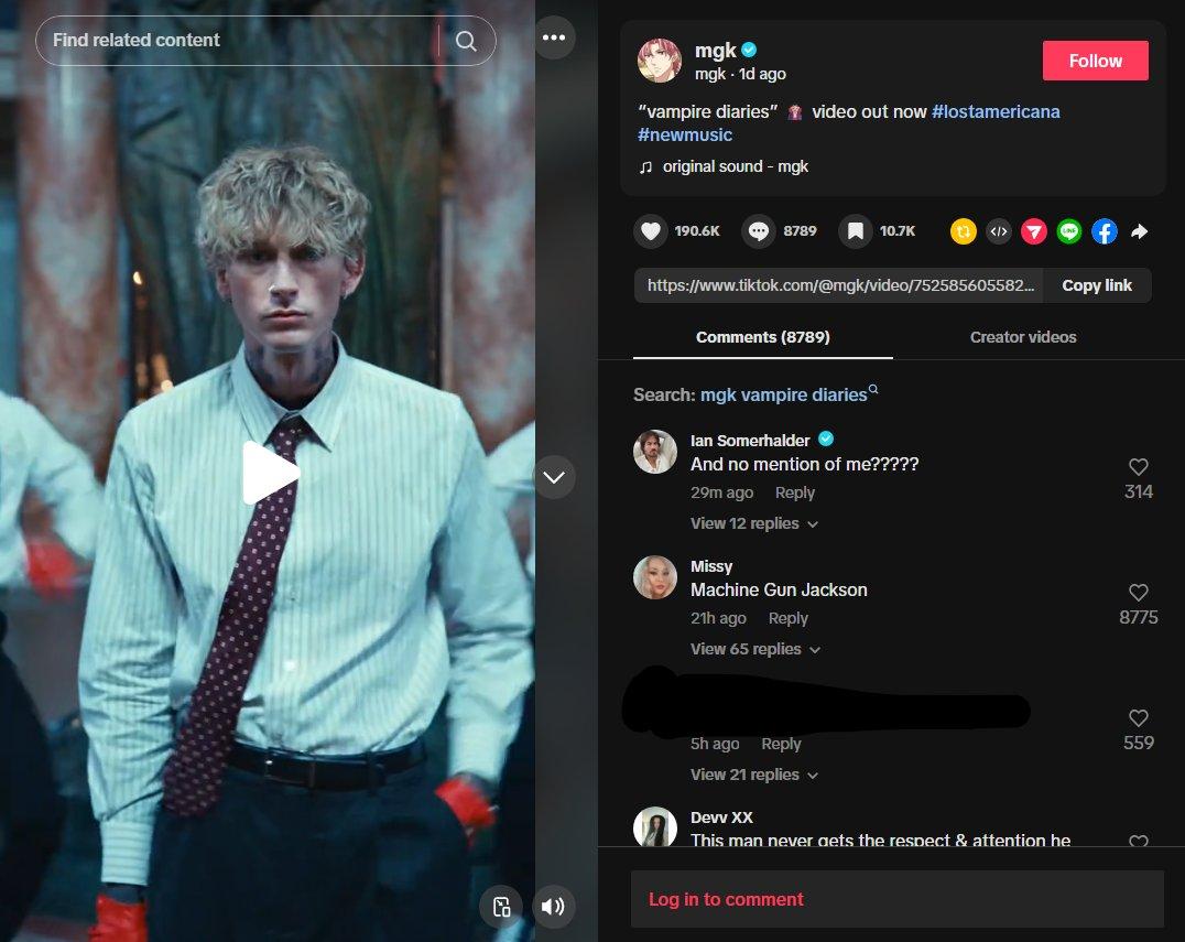 Machine Gun Kelly's TikTok