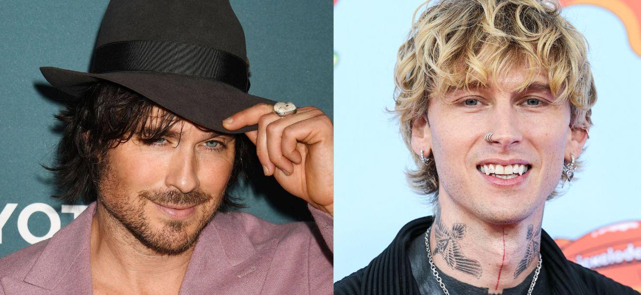 Ian Somerhalder (left) Machine Gun Kelly (right)