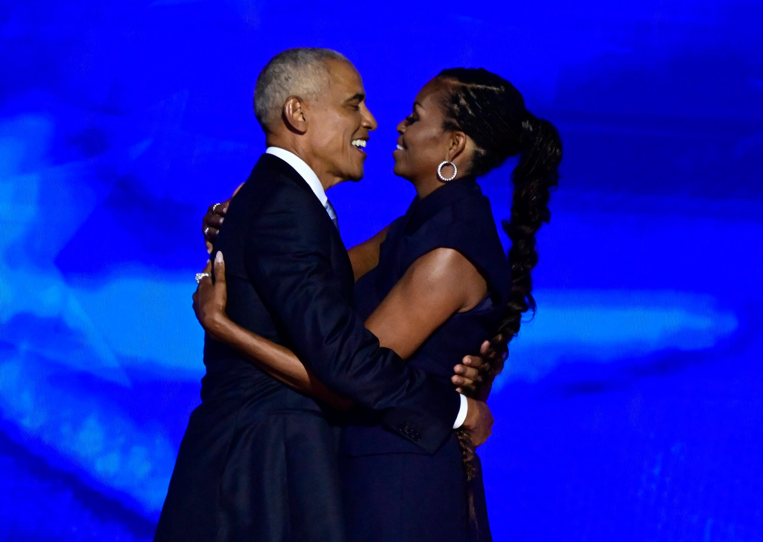Barack and Michelle Obama at 2024 Democratic National Convention