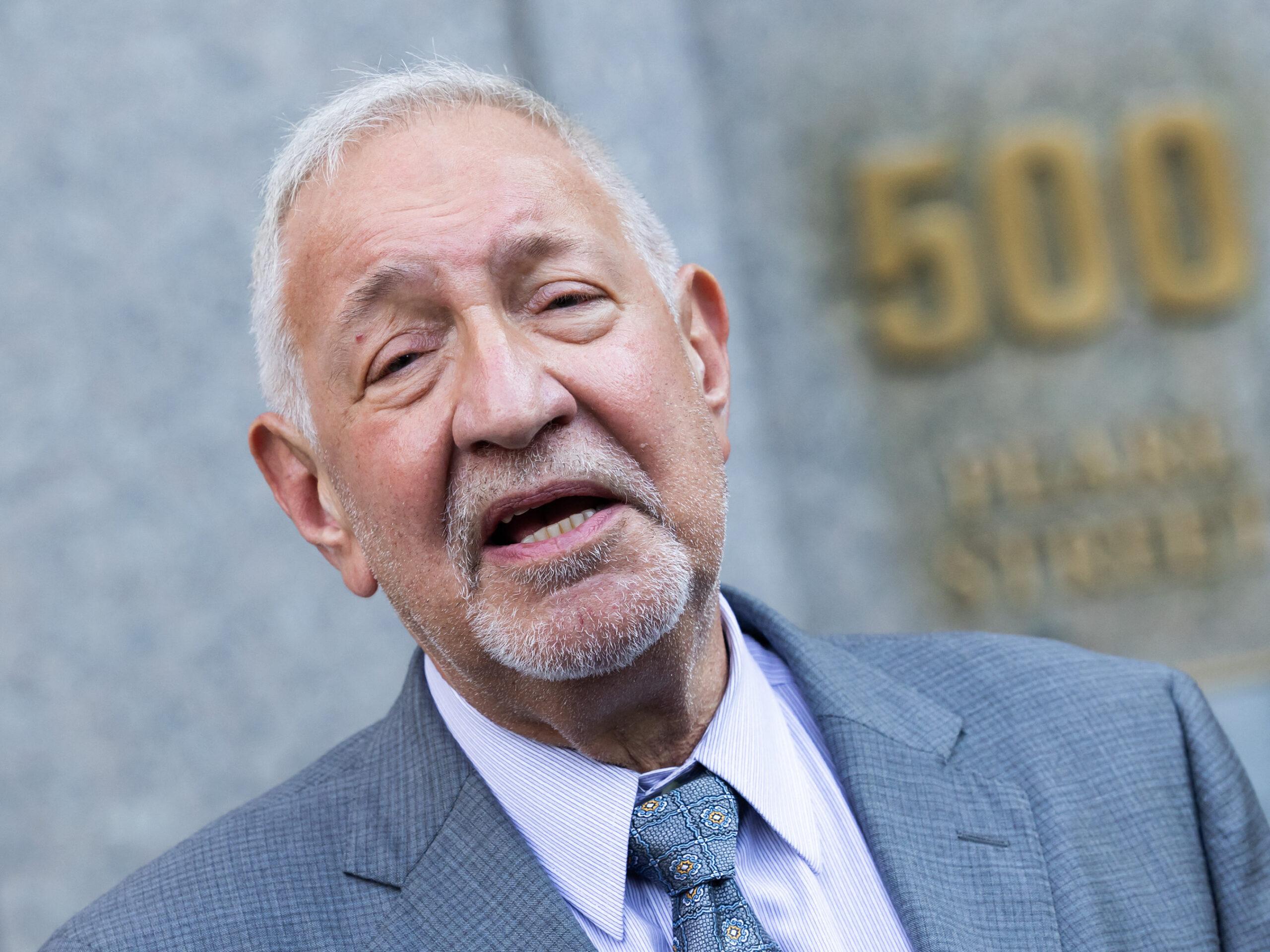Mark Geragos outside Manhattan Federal Court