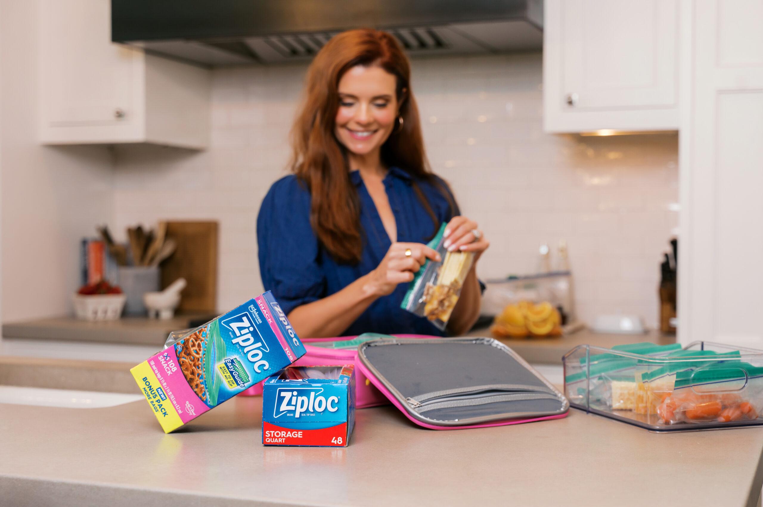 JoAnna Swisher packing lunch with Ziploc