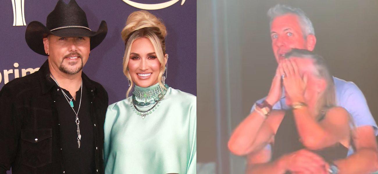 Brittany and Jason Aldean (left) Astronomer CEO and coworker (right)