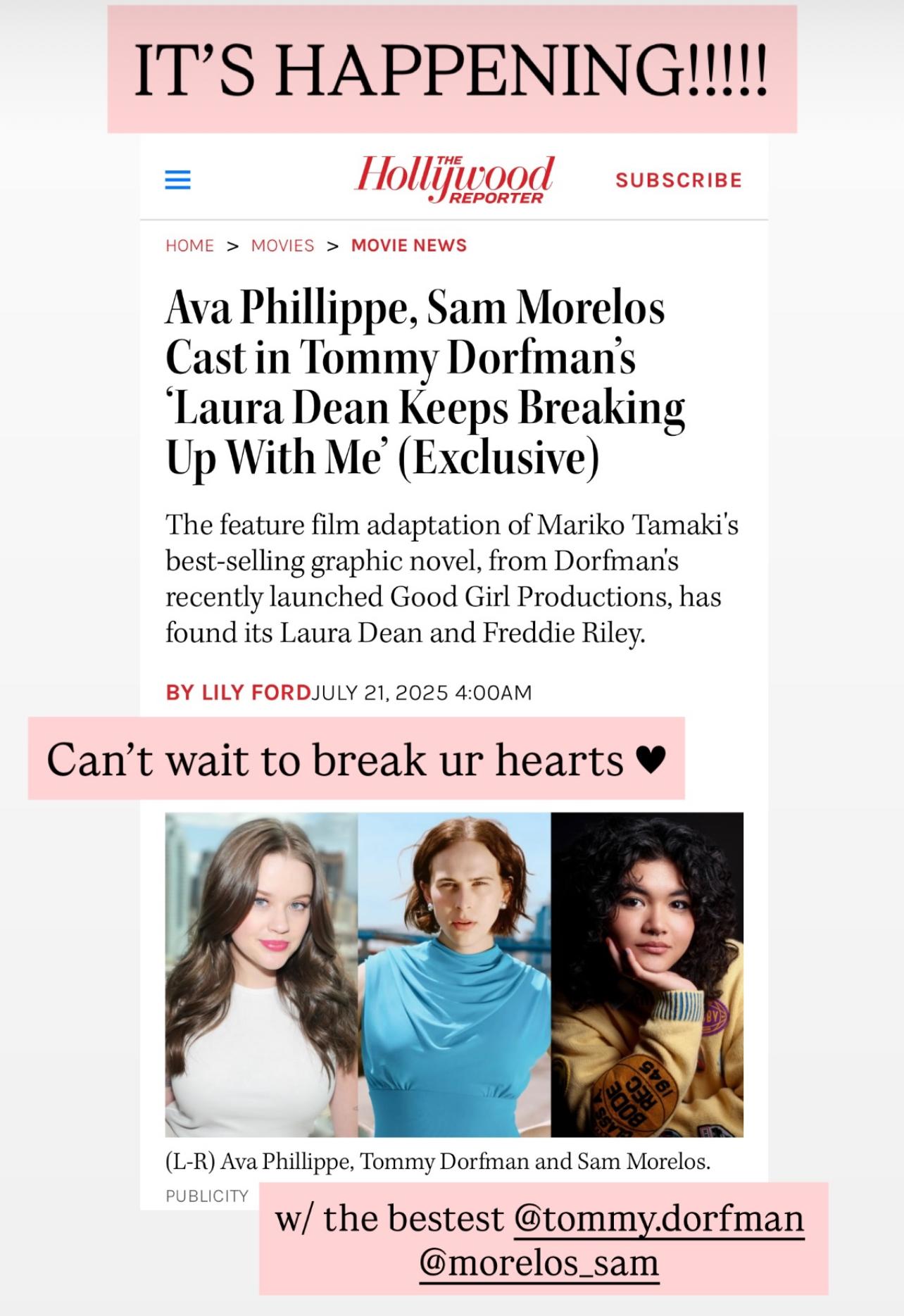O corpo de Ava Phillippe reese feliz com sua primeira parte do filme
