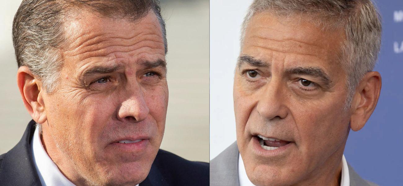Hunter Biden, George Clooney photo collage