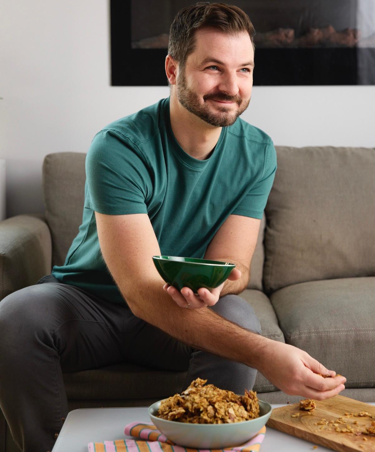 Danny Freeman eating