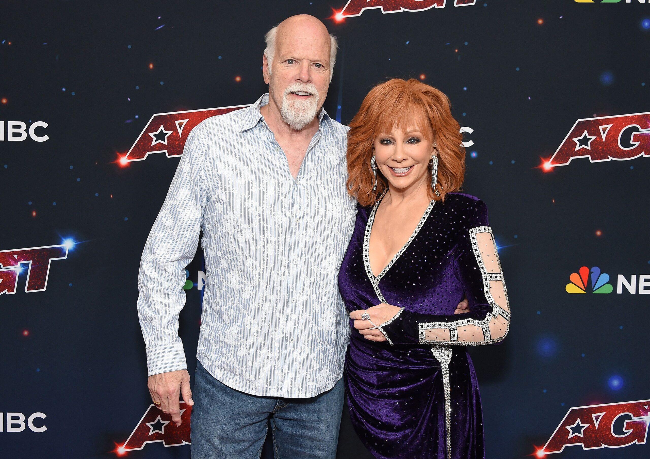 Rex Linn and Reba McEntire at America's Got Talent Season 18 Live Show Red Carpet 9-20-23