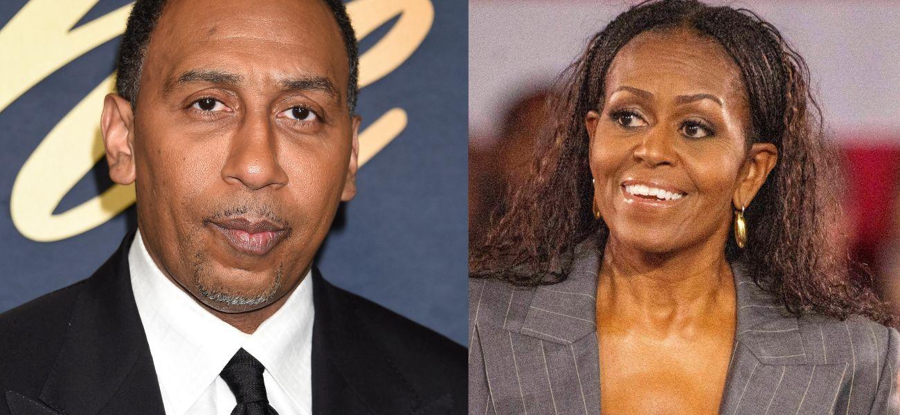 Stephen A. Smith (left) Michelle Obama (right)