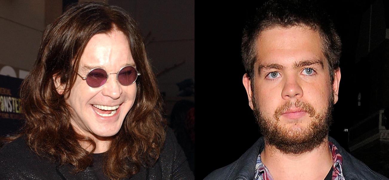 A photo collage of Ozzy Osbourne and his son Jack Osbourne