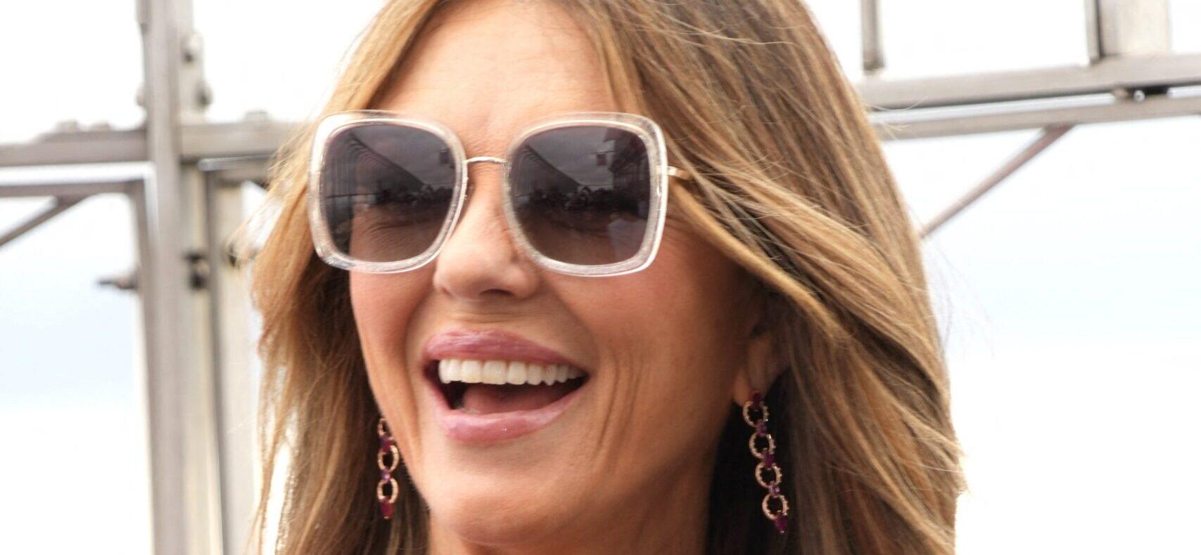 Elizabeth Hurley Lights The Empire State Building Pink In Honor Of Breast Cancer Awareness Month -NYC