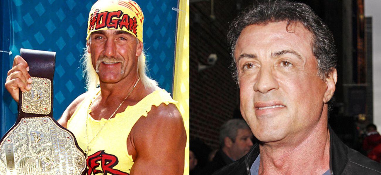 Hulk Hogan (left) Sylvester Stallone (right)