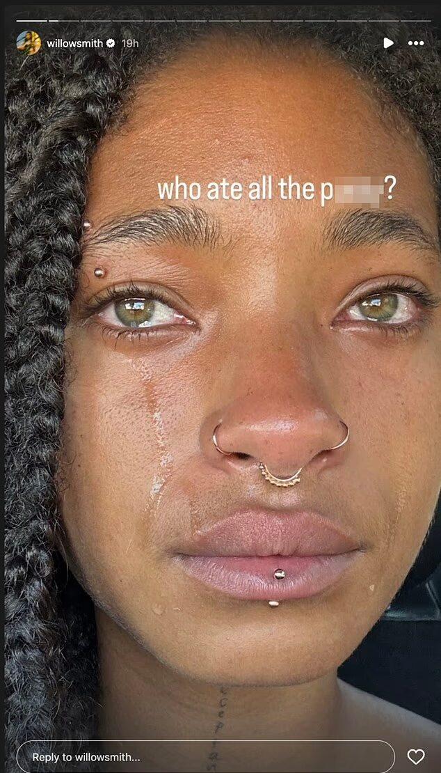 Willow Smith crying