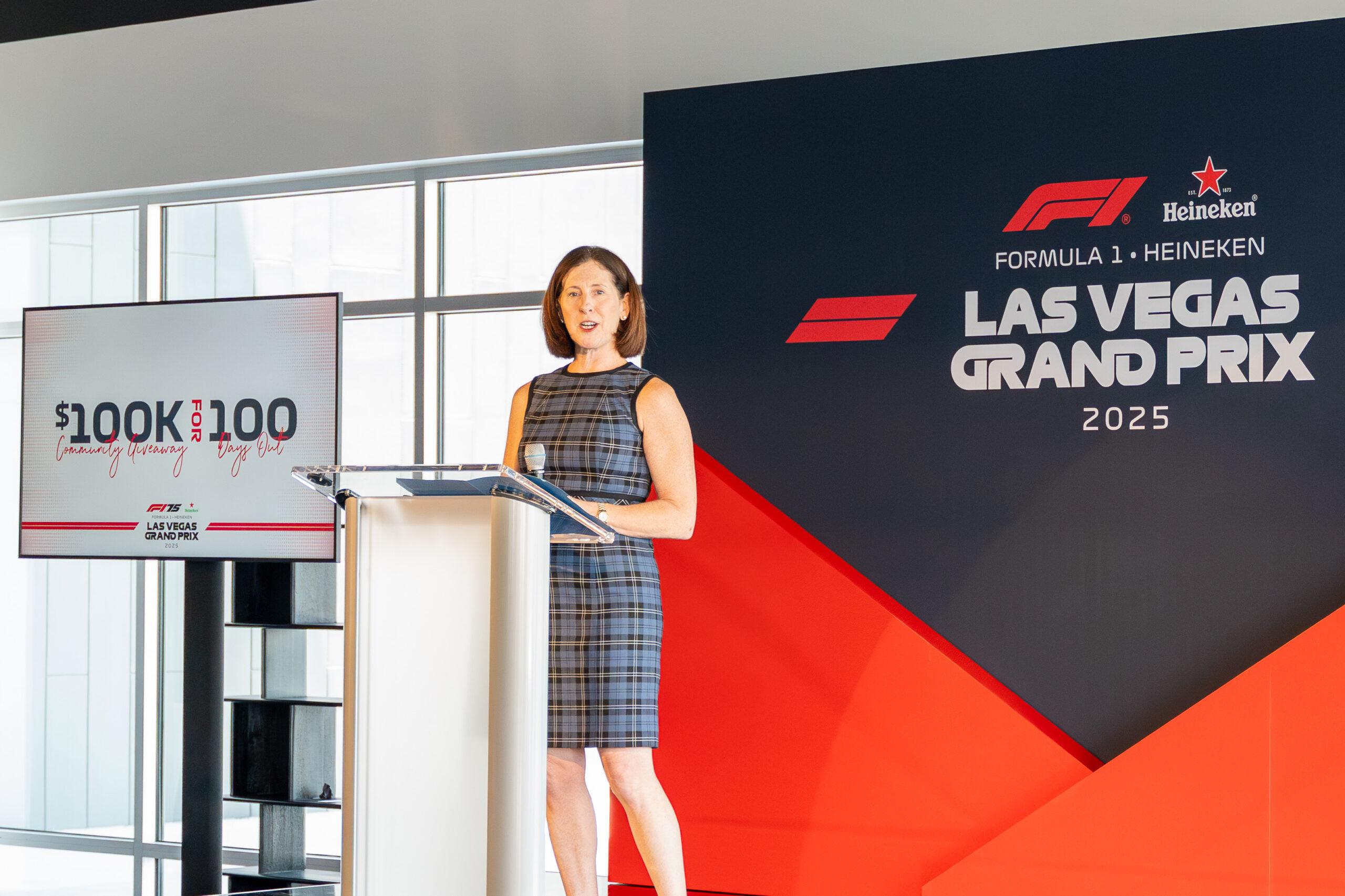 Grant presentation at Grand Prix Plaza