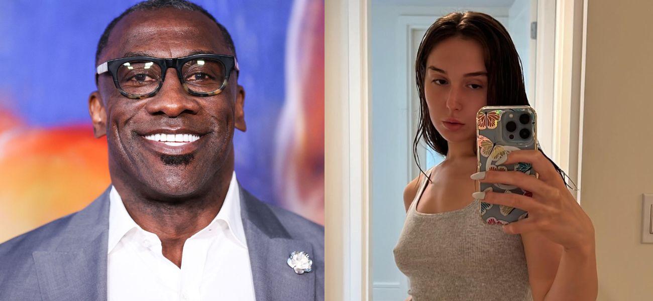 Photo collage of Shannon Sharpe and Gabrielle Zuniga.