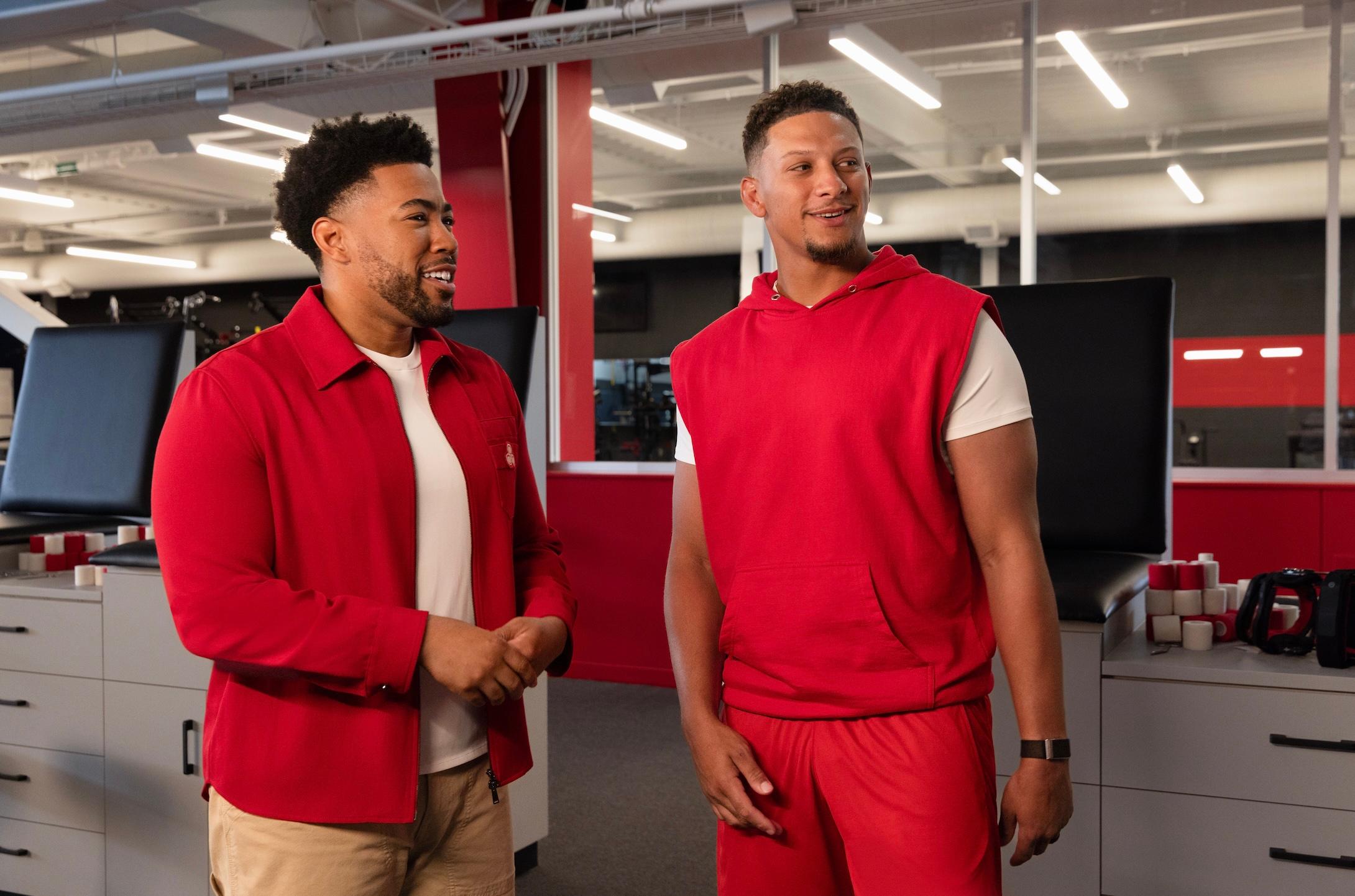 Patrick Mahomes and Jake state farm 