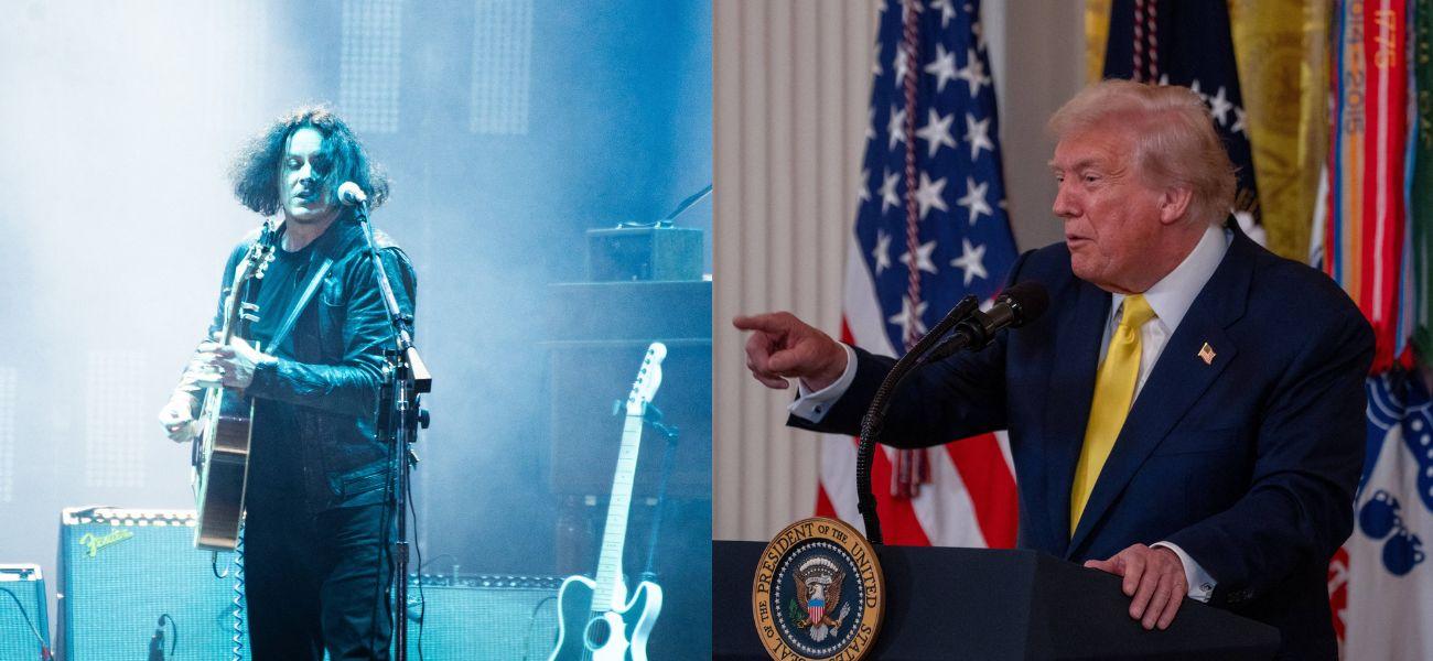 Photograph collage of Jack White and Donald Trump