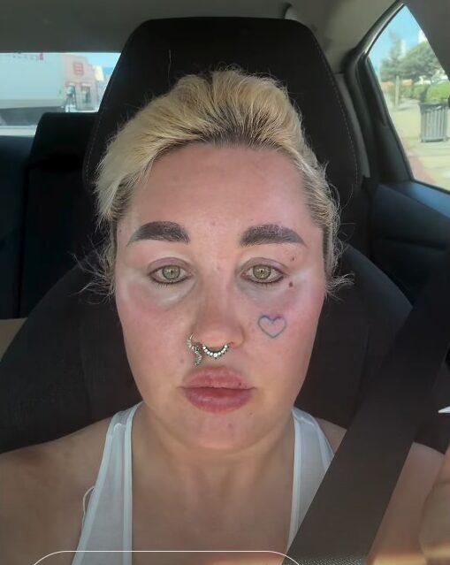 Amanda Benz in her car