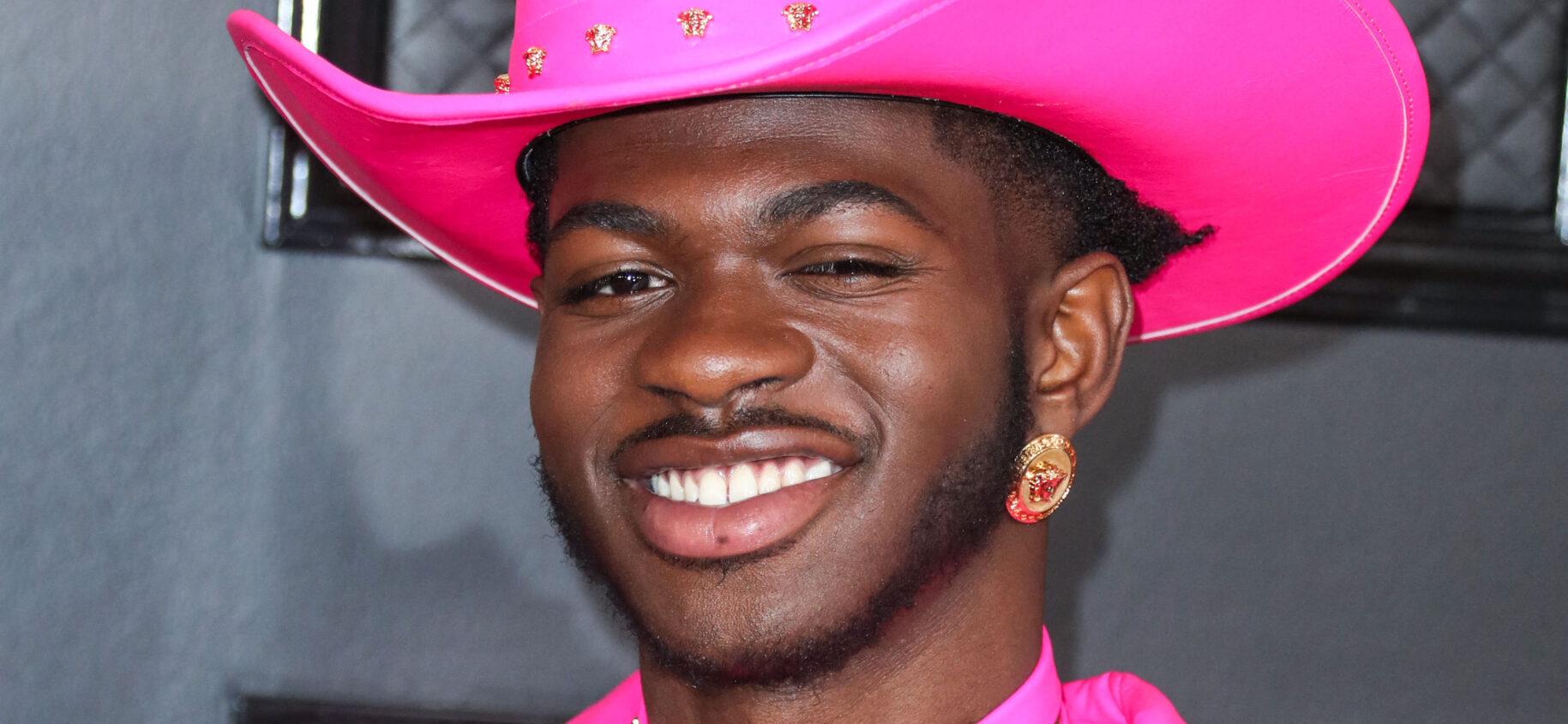 Lil Nas X in pink attire