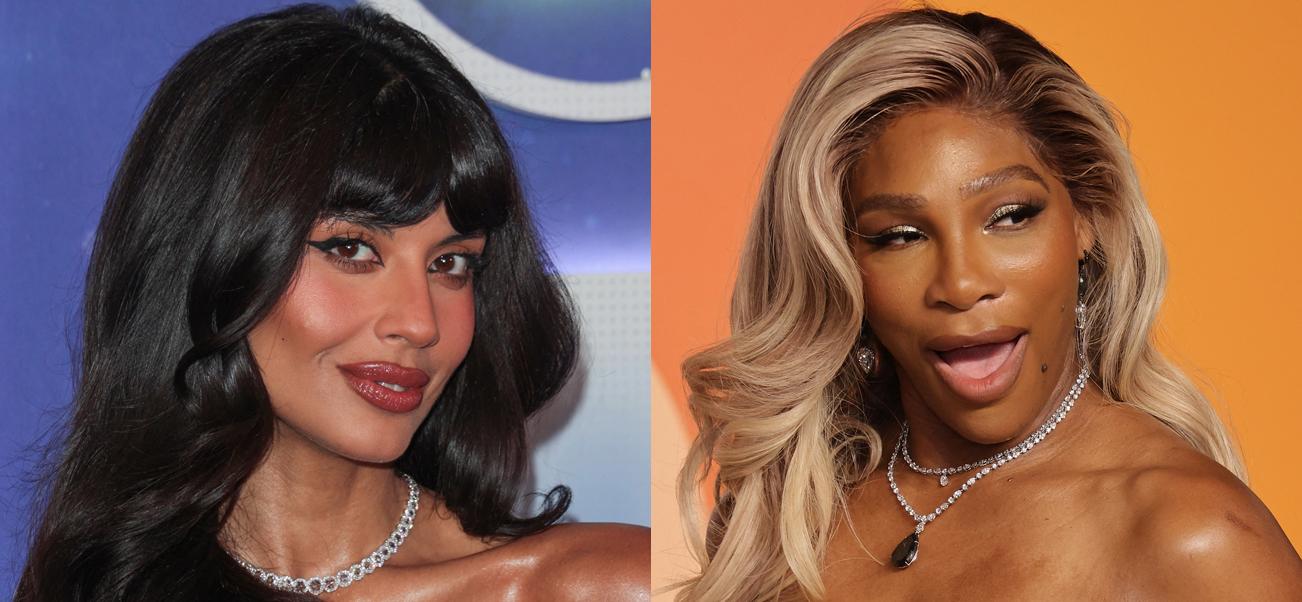 A photo collage of Jameela Jamil and Serena Williams