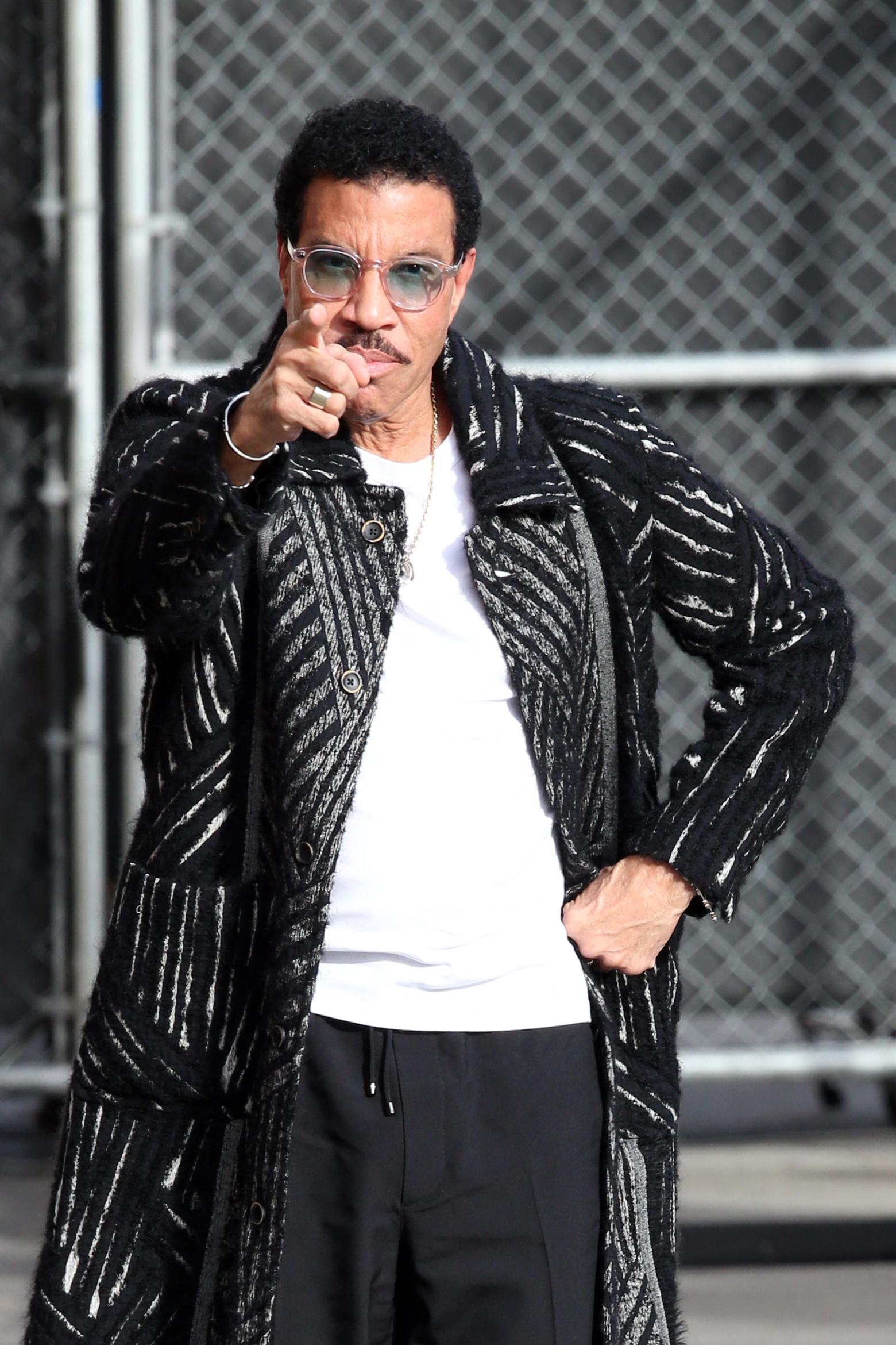 Lionel Richie is seen arriving at 'Jimmy Kimmel'