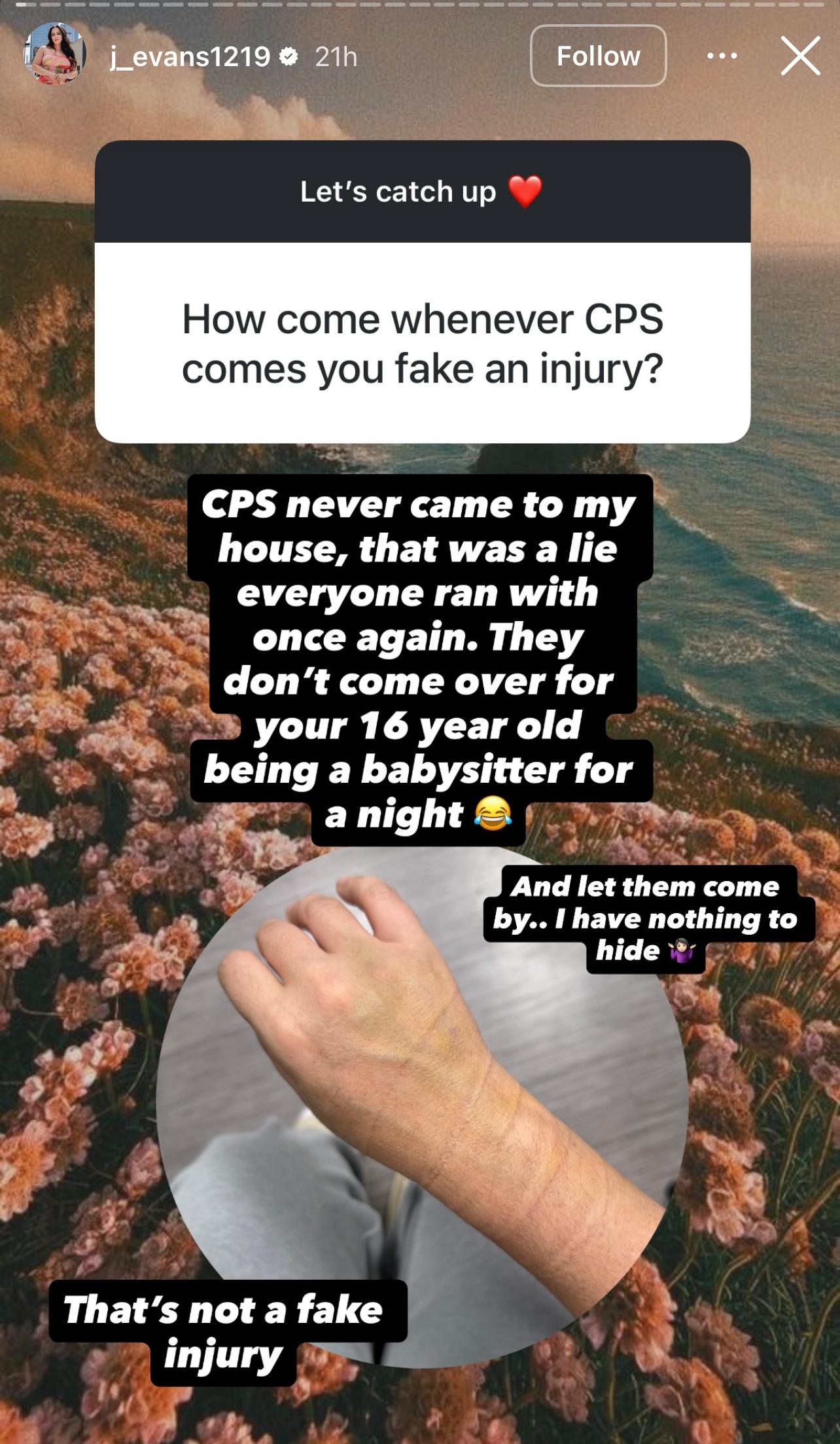 Jenelle Evans engages her fans in Q&A session