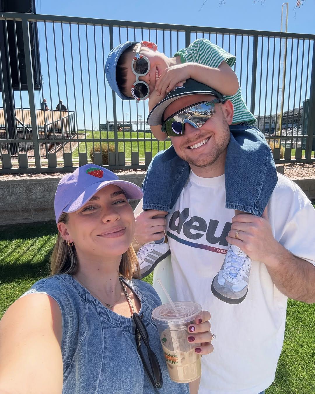 Emilie Kiser and her husband and late son