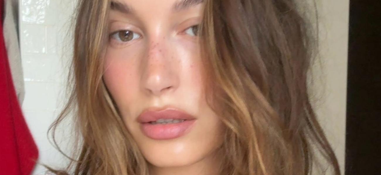 Hailey Bieber close up