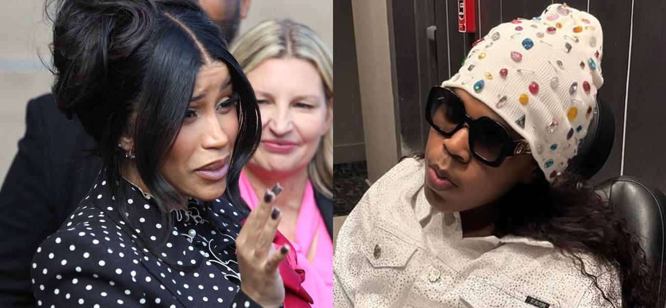 A photo collage of Cardi B and Rolling Ray