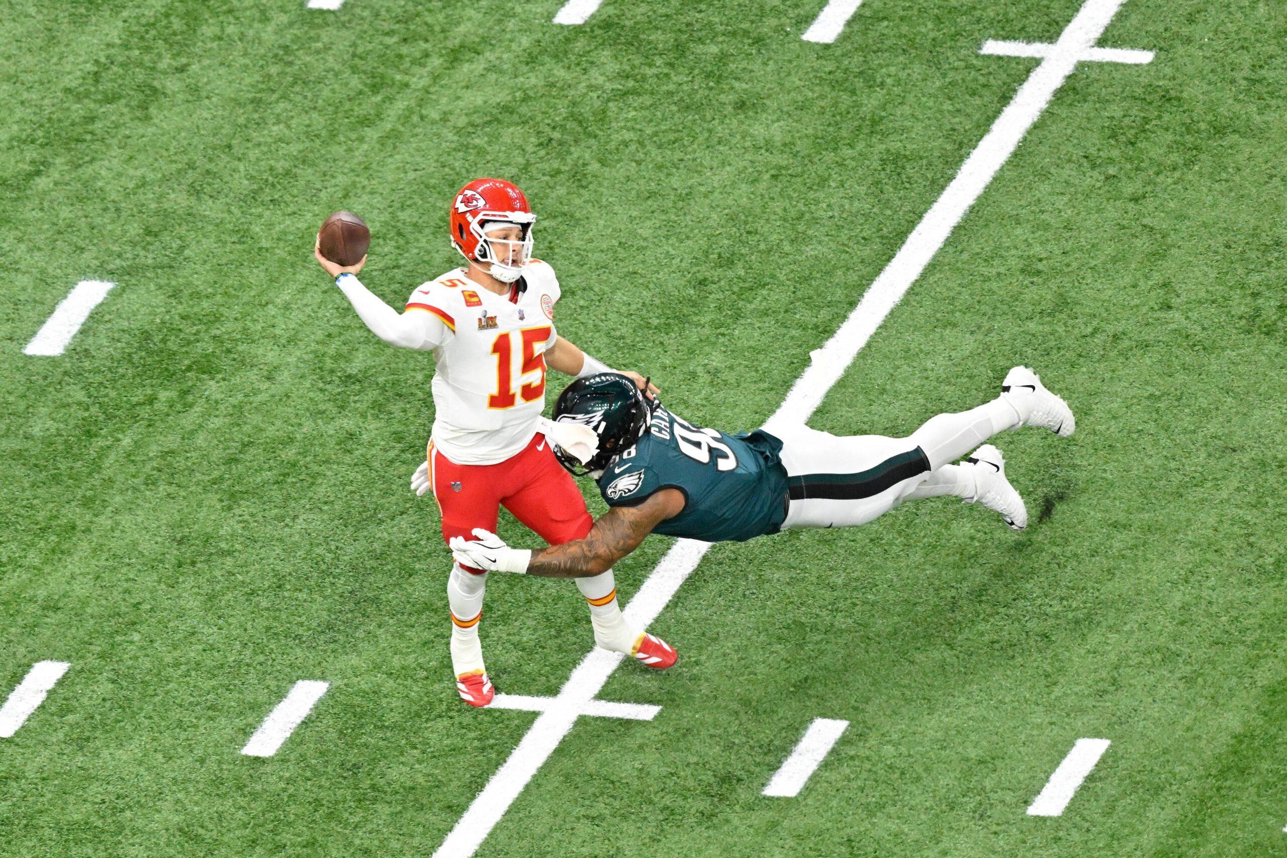 Jalen Carter during the 2025 Super Bowl.