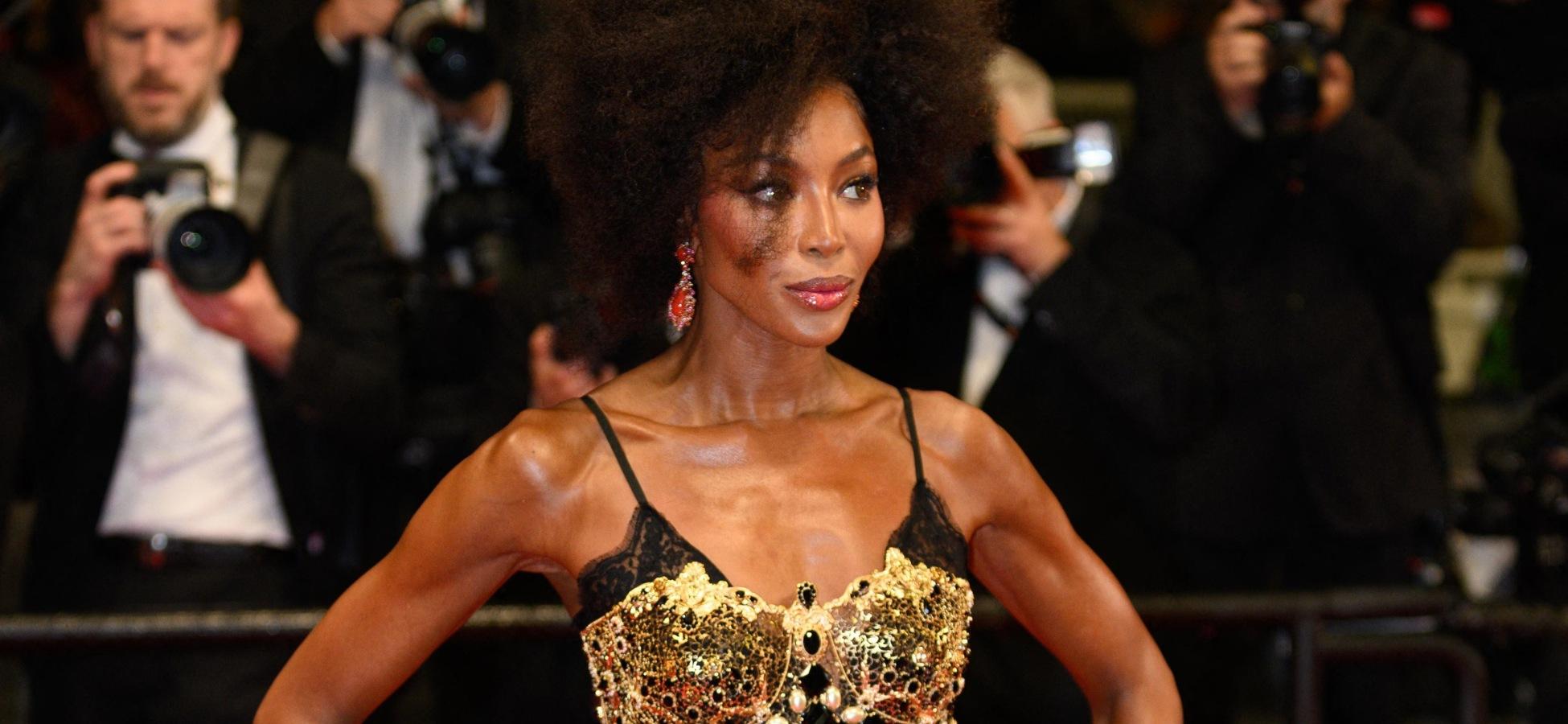 Naomi Campbell on red carpet