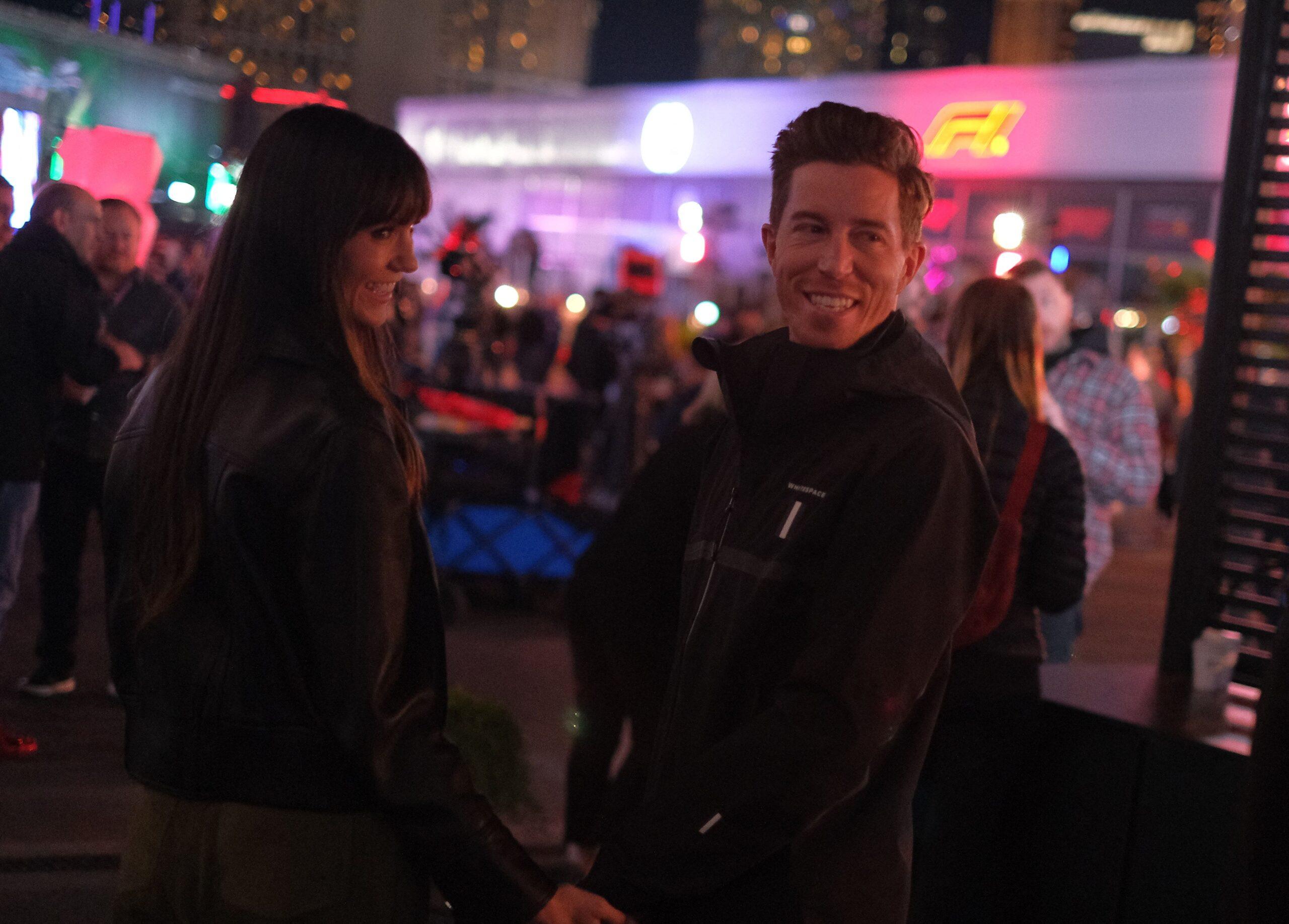 Nina Dobrev and Shaun White at F1 2023: F1 Las Vegas NOV 17