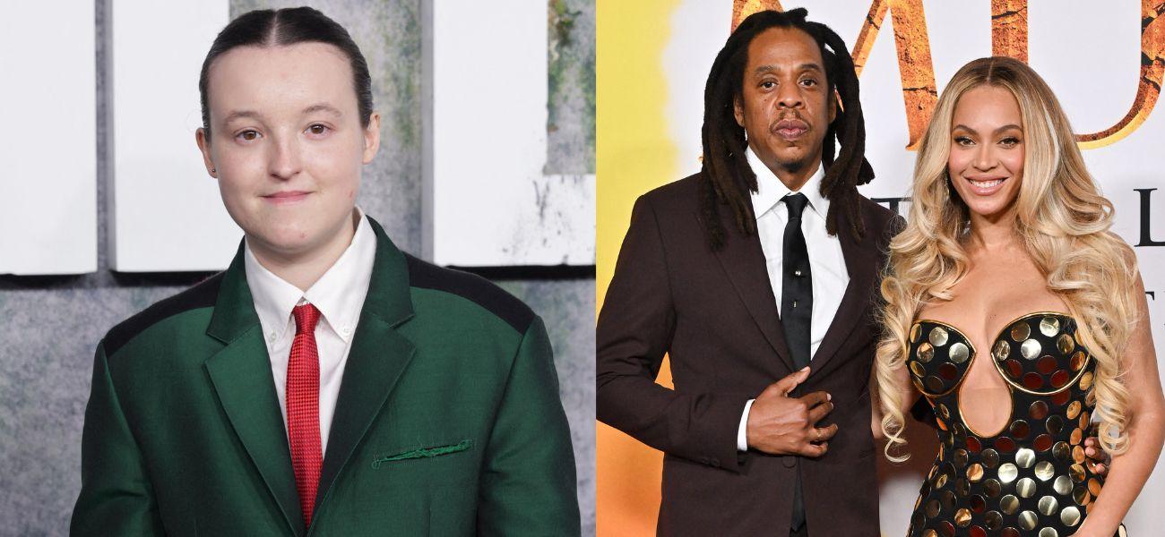 Bella Ramsey (left) Beyonce and Jay-Z (right)
