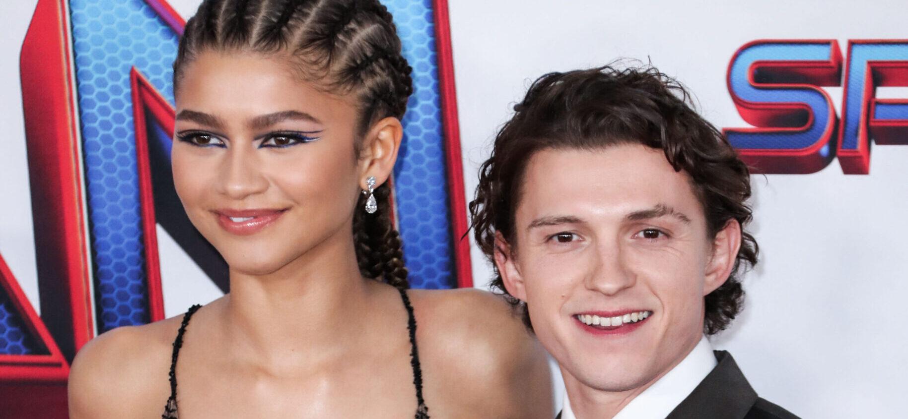 Zendaya and Tom Holland at Spiderman premiere