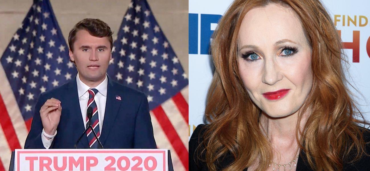 Charlie Kirk (left) JK Rowling (right)
