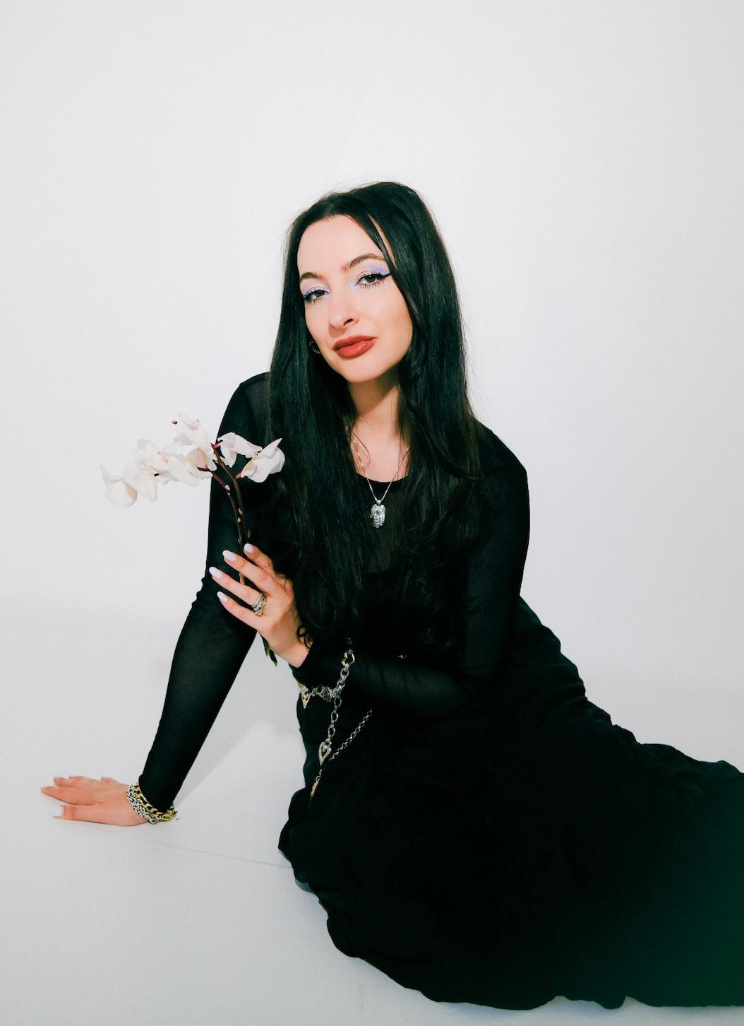 Aliza Kelly with flowers