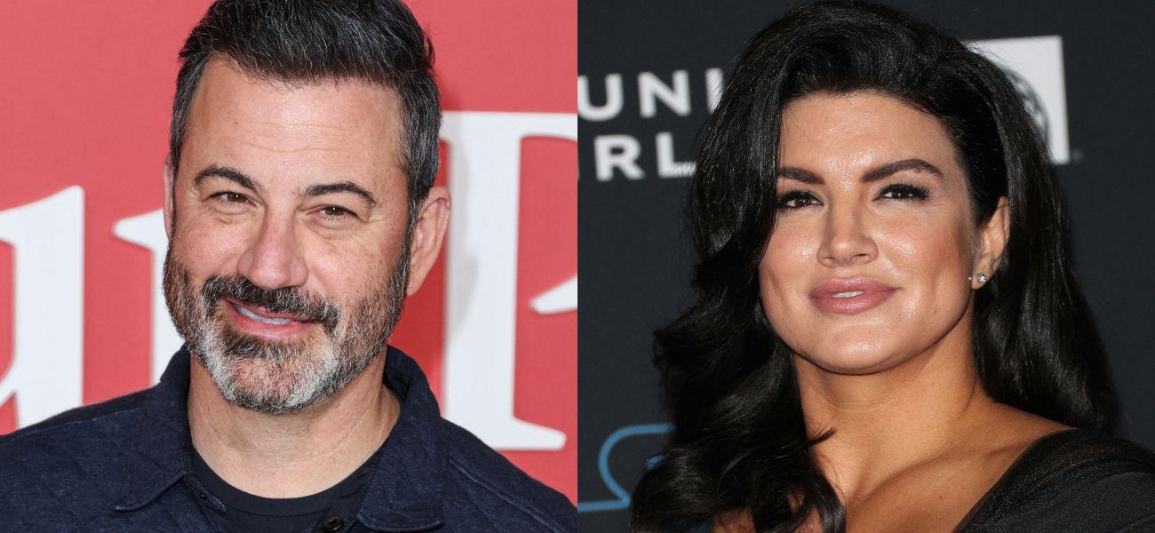 Jimmy Kimmel (left) Gina Carano (right)