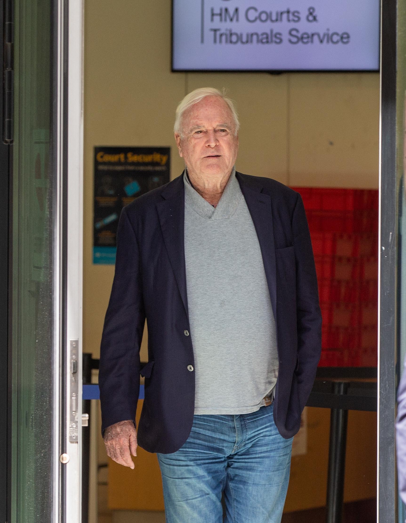John Cleese at court for MGN phone hacking trial