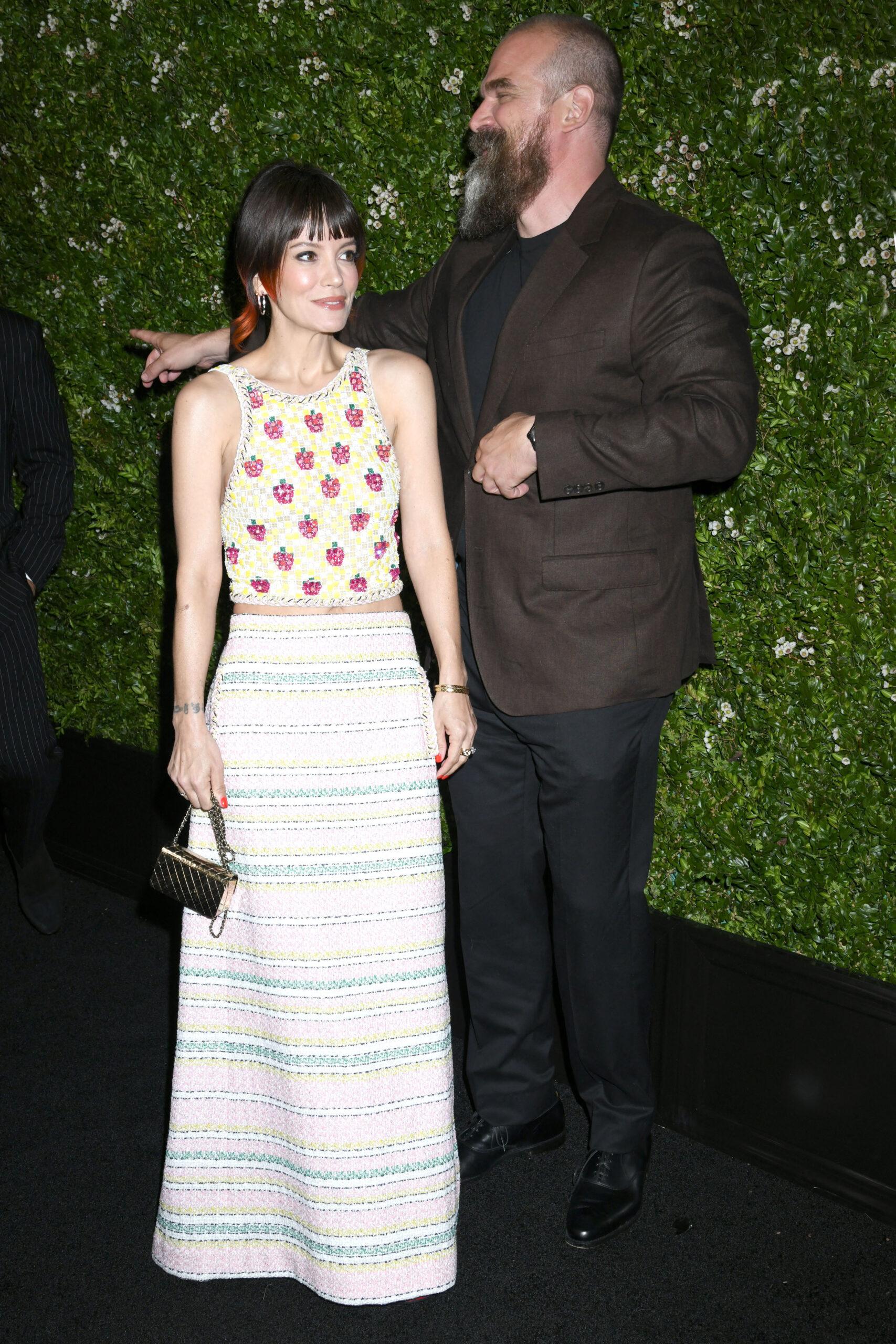 Lily Allen and David Harbour at the evening of the seventeenth annual Chanel & Trebika artists