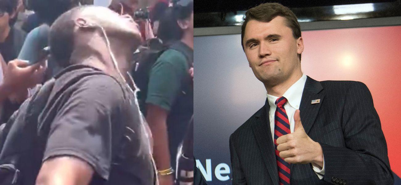 Texas State Student, Charlie Kirk photo collage