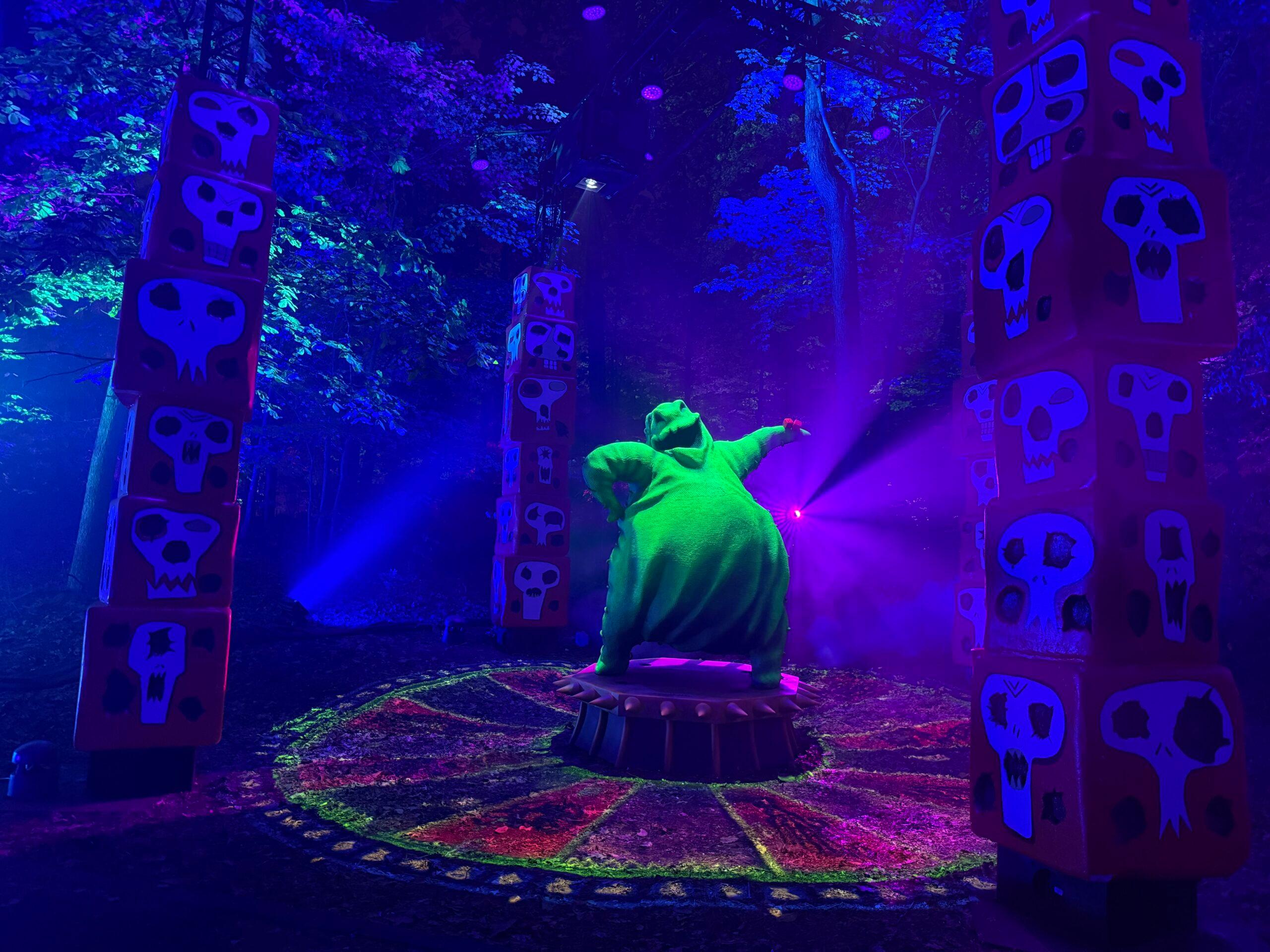 Oogie Boogie at Nightmare Before Christmas light trail in new york