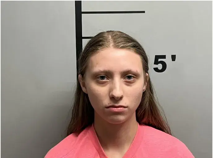 Mugshot of Kaylee Rollo who was arrested for vandalizing a Charlie Kirk memorial