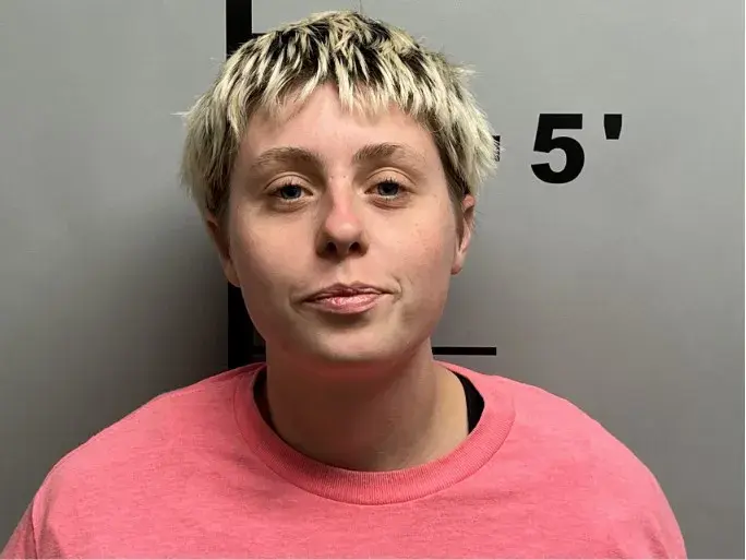 Mugshot of Kerri Rollo who was arrested for vandalizing a Charlie Kirk memorial