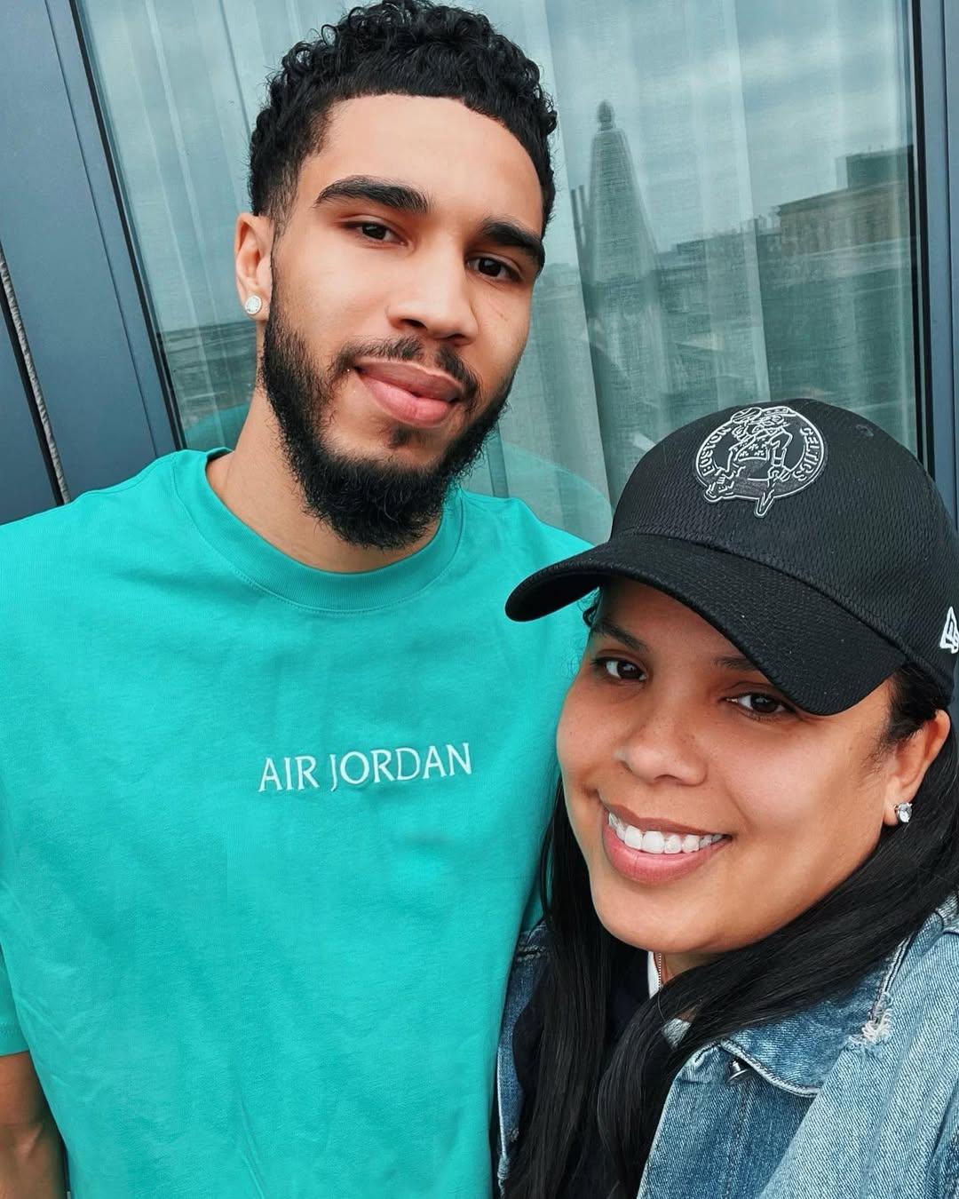 Jayson Tatum and his mother. 