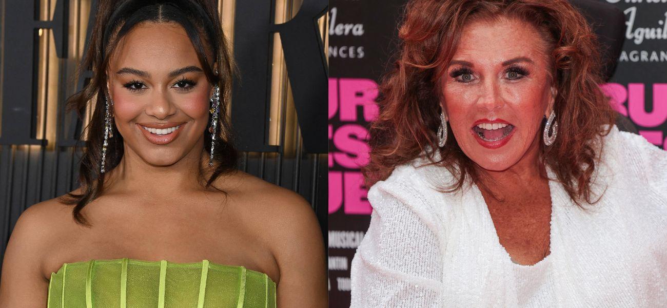 Photo collage of Nia Sioux and Abby Lee Miller.