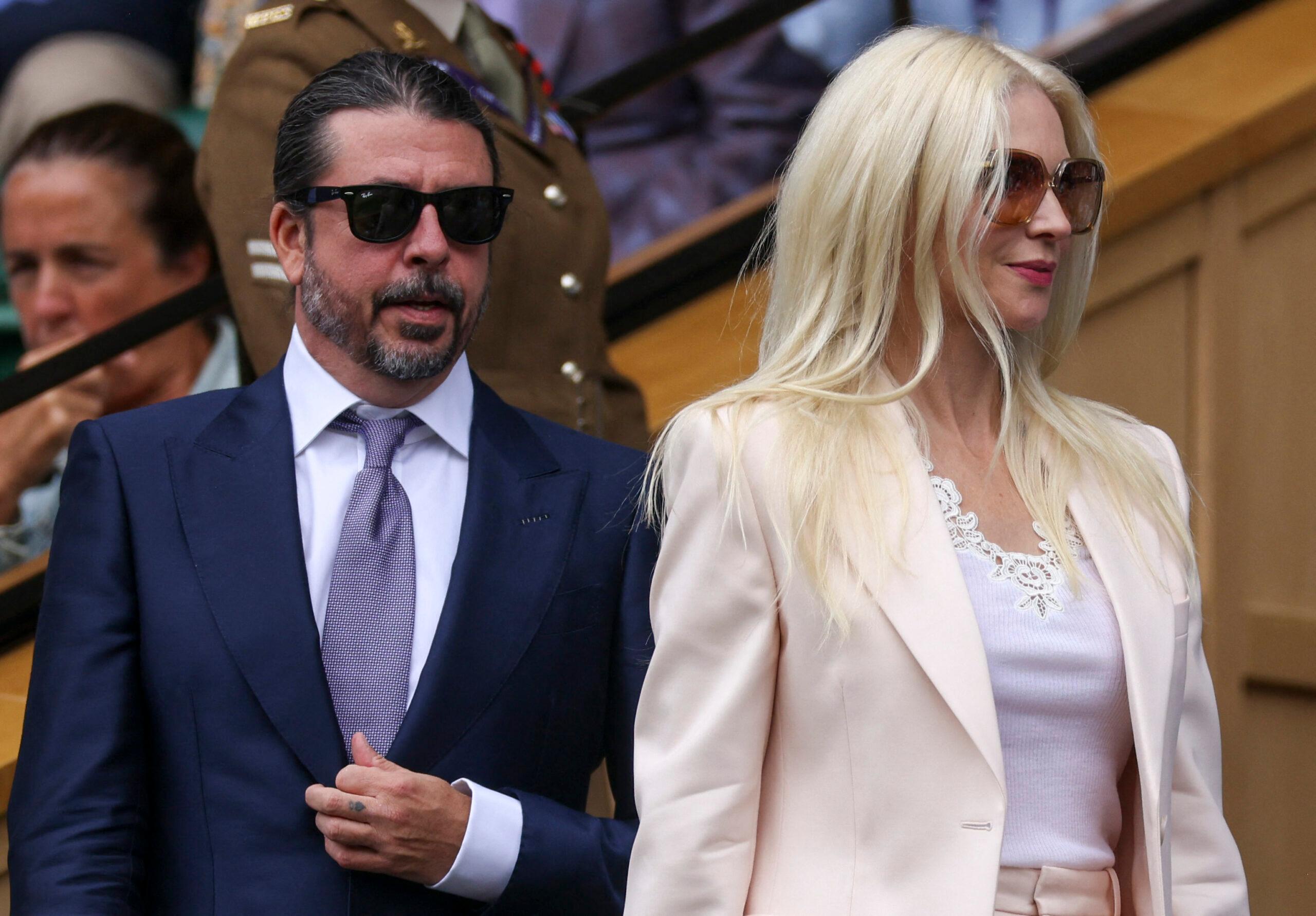 Dave Grohl and Jordyn Grohl in the Royal Box on Centre Court on Day three of Wimbledon 2025 on Wednesday 2nd July 2025.