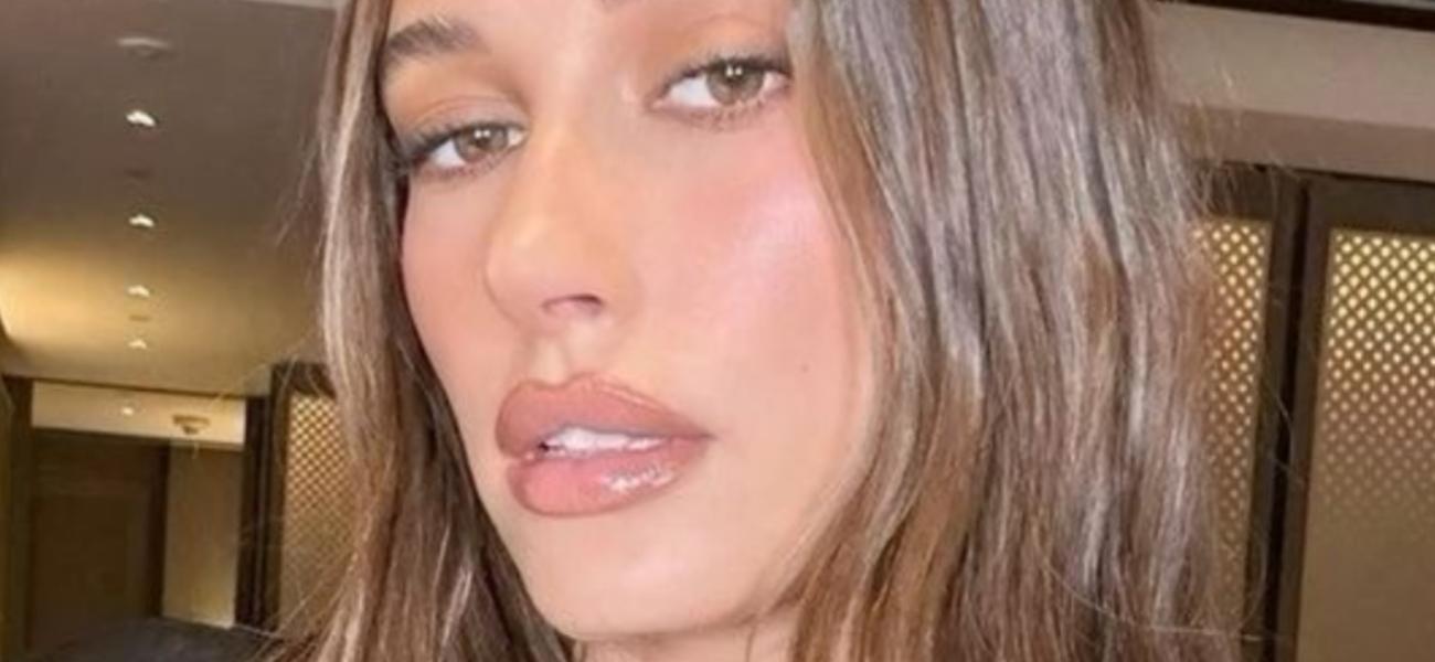 Hailey Bieber close up