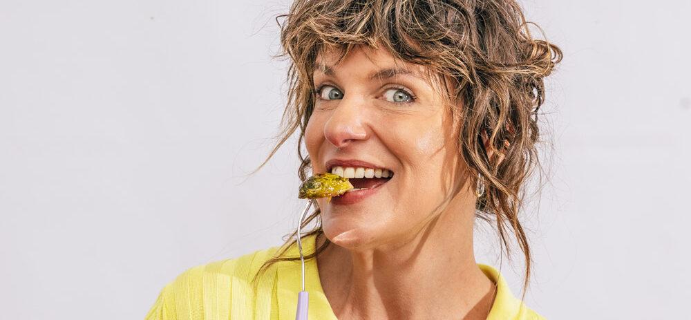Vivian Howard eating food