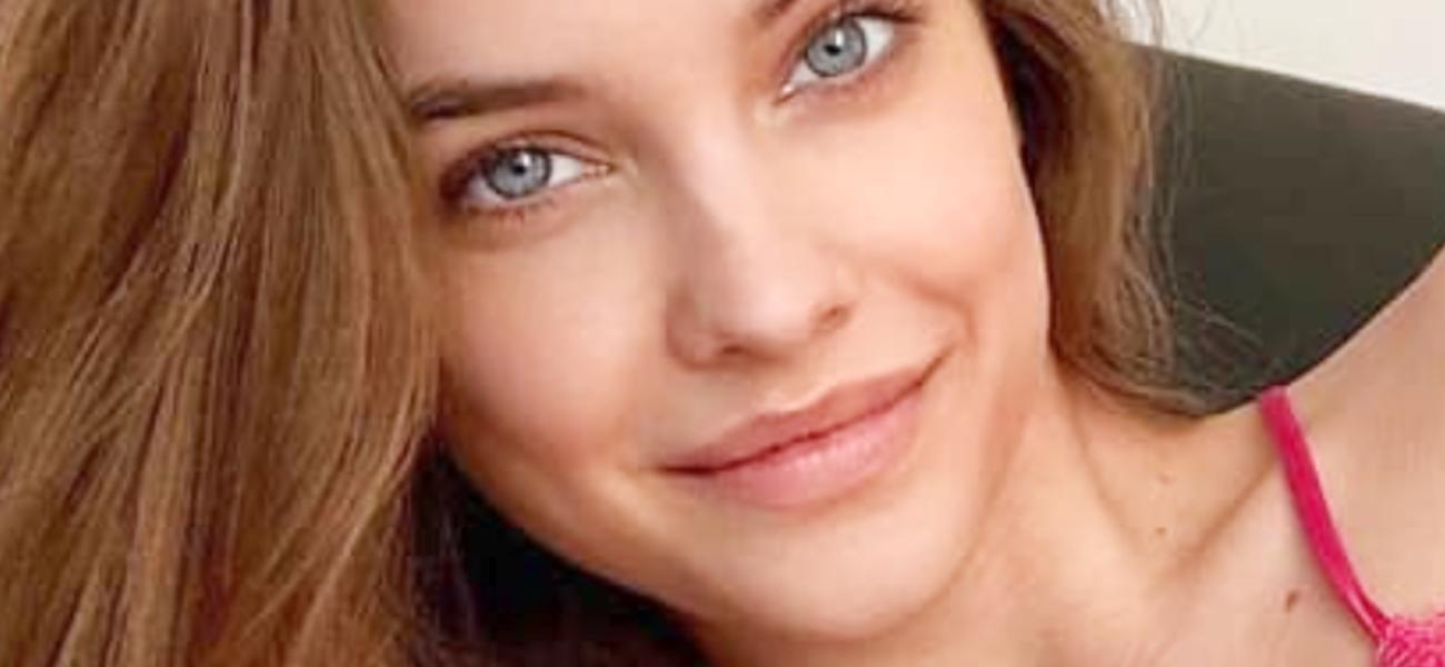Barbara Palvin smiling close up