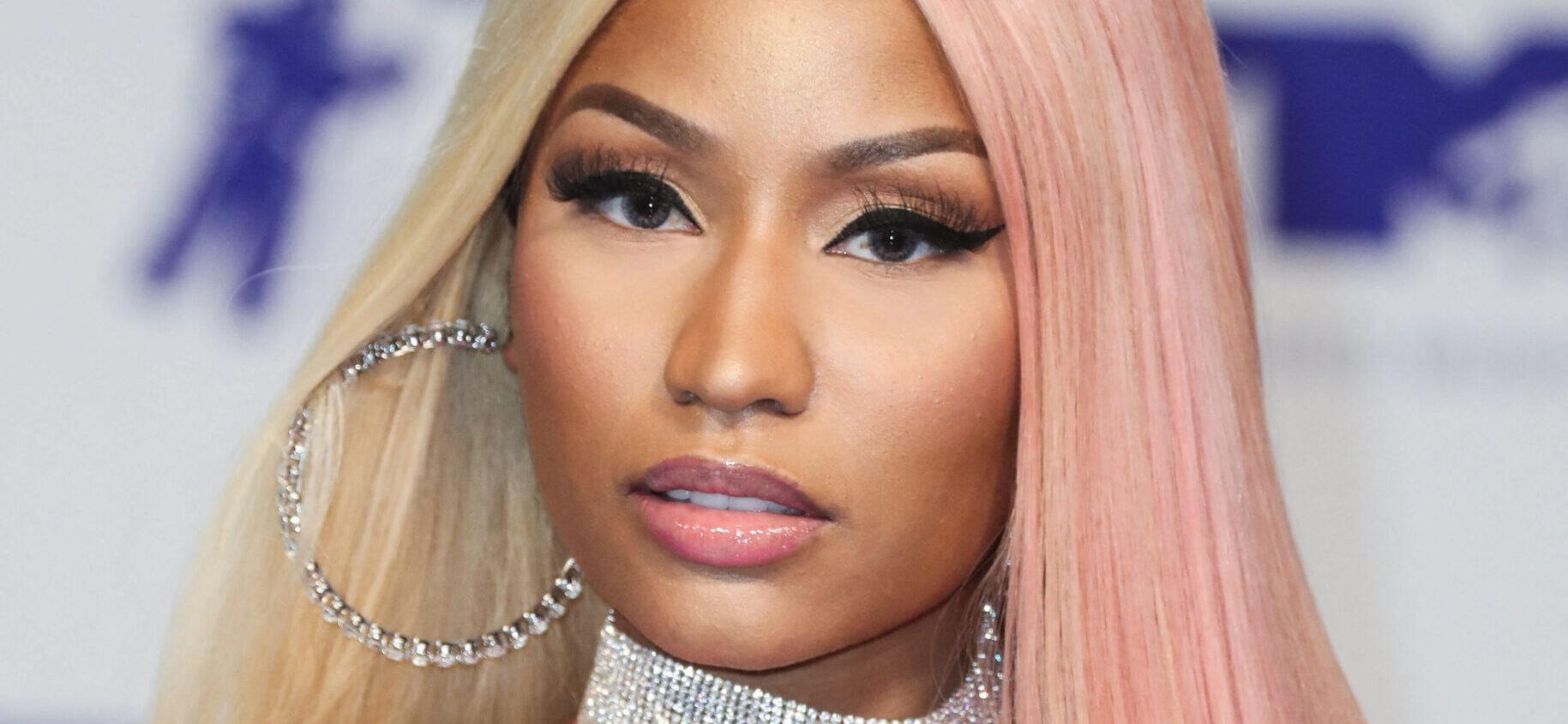 Nicki Minaj with pink and blonde hair