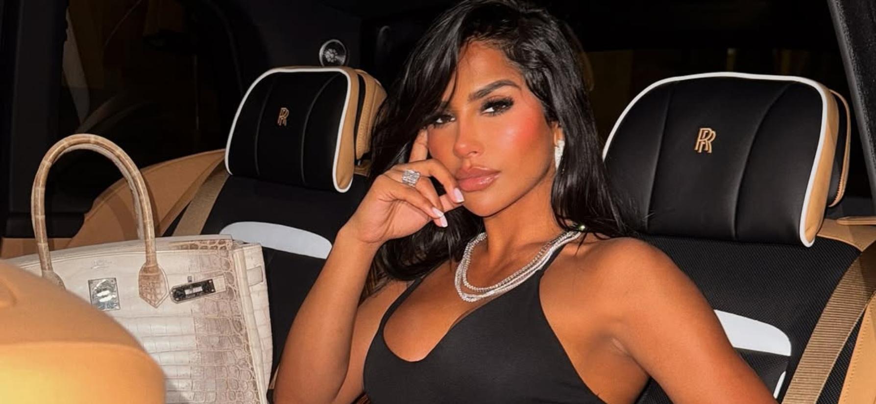 Gallienne Nabila in a car